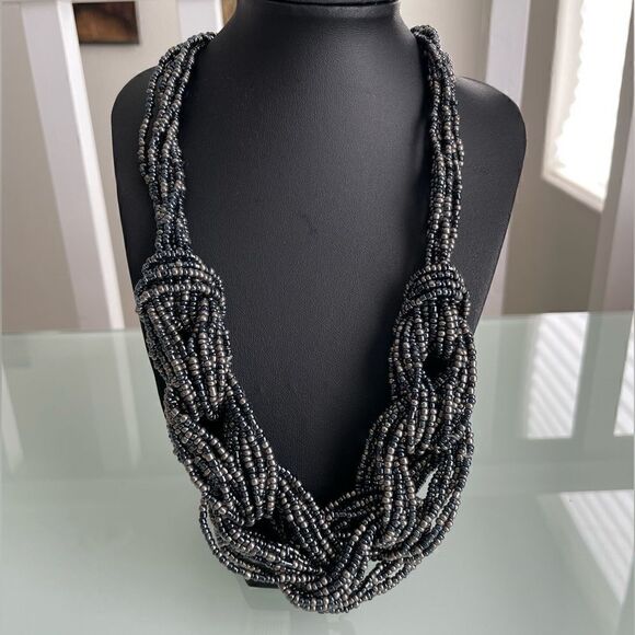 All The World’s My Stage Multi Beaded Necklace/Earrings Set - Picture 1 of 3